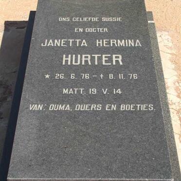 HURTER Janetta Hermina 1976-1976
