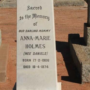 HOLMES Anna-Marie nee DANIELS 1906-1974