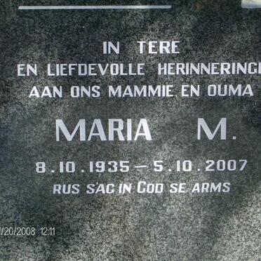 HUMAN Maria M. 1935-2007