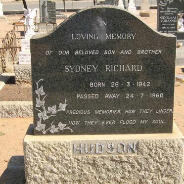 HUDSON Sydney Richard 1942-1960