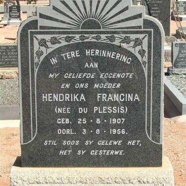 HEERDEN Hendrika Francina, van nee DU PLESSIS 1907-1956