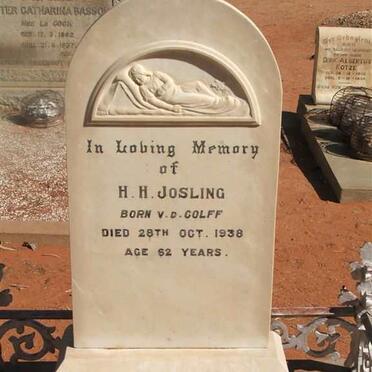 JOSLING H.H. nee V.D. COLFF -1938