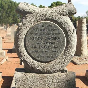 JACOBS Kitty nee DE KLERK 1886-1943
