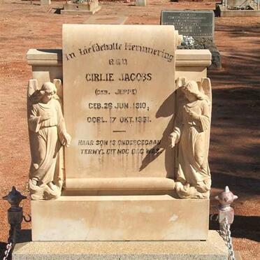 JACOBS Girlie nee JEPPE 1910-1931