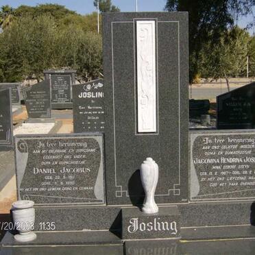 JOSLING Daniel Jacobus 1911-1990 &amp; Jacomina Hendrina STEYN 1907-2004