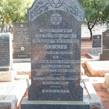 LOWENBERG Abraham Mendel -1942