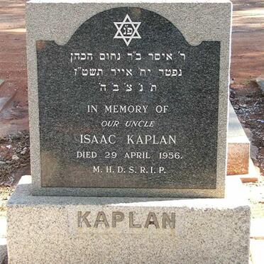 KAPLAN Isaac -1956