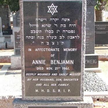 BENJAMIN Annie -1961