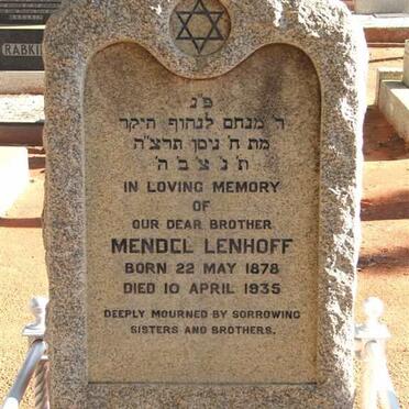 LENHOFF Mendel 1878-1935