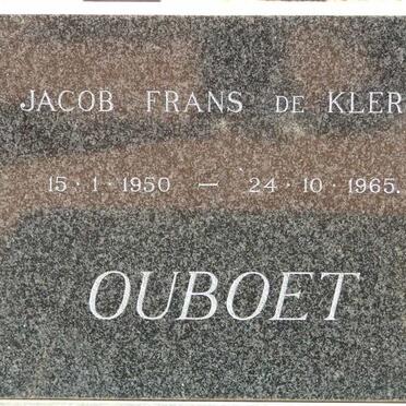KLERK Jacob Frans, de 1950-1965