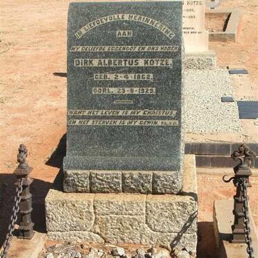KOTZE Dirk Albertus 1862-1929