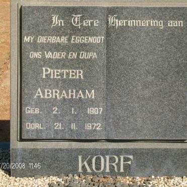 KORF Pieter Abraham 1907-1972