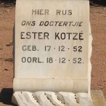 KOTZÉ Ester 1952-1952