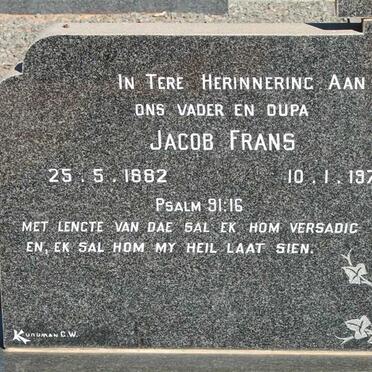 KLERK Jacob Frans, de 1882-1977