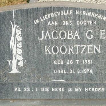 KOORTZEN Jacoba G.E. 1951-1974