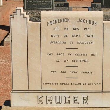KRUGER Frederick Jacobus 1931-1949