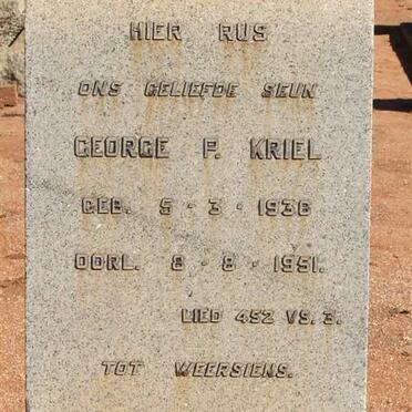 KRIEL George P. 1936-1951