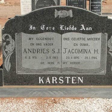 KARSTEN Andries S.J. 1891-1969 &amp; Jacomina H. 1895-1986
