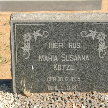KOTZE Maria Susanna 1895-1971