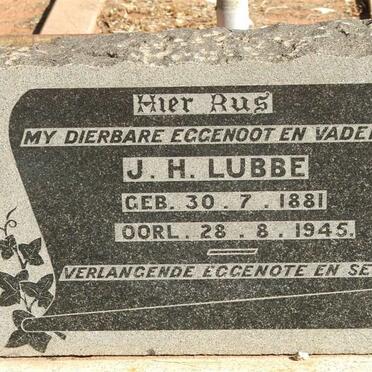 LUBBE J.H. 1881-1945