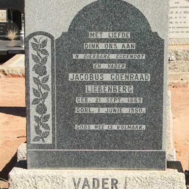 LIEBENBERG Jacobus Coenraad 1869-1950 &amp; Anna Johanna STEENKAMP 1872-1951 :: LIEBENBERG Maratjie 1934-