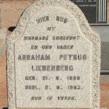 LIEBENBERG Abraham Petrus 1898-1963