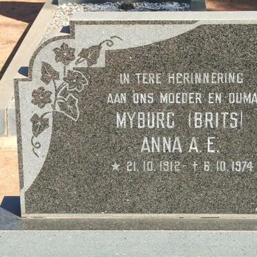 MYBURGH Anna A.E. nee BRITS 1912-1974