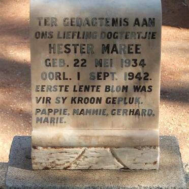 MAREE Hester 1934-1942