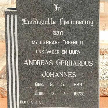 MANS Andreas Gerhardus Johannes 1889-1973