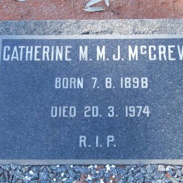 McGREVY Catherine M.M.J. 1898-1974