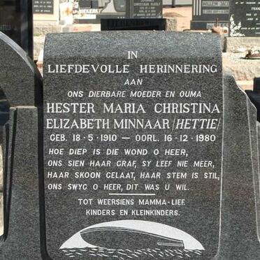 MINNAAR Johannes Isak 1905-1955 &amp; Hester Maria Christina Elizabeth 1910-1980