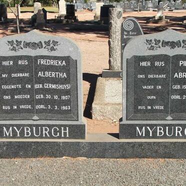 MYBURGH Pieter Abraham 1902-1976 &amp; Fredrieka Albertha GERMISHUYS 1907-1963
