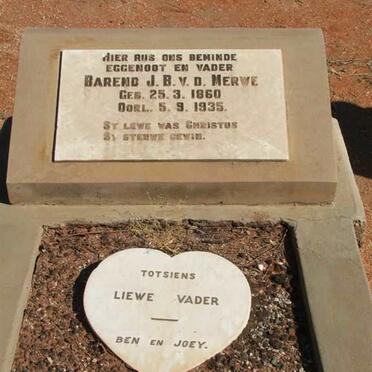 MERWE Barend J.B., v.d. 1860-1935