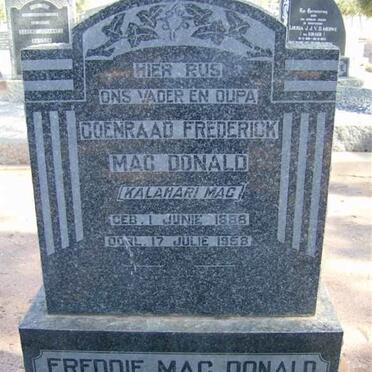 MAC DONALD Coenraad Frederick 1888-1958