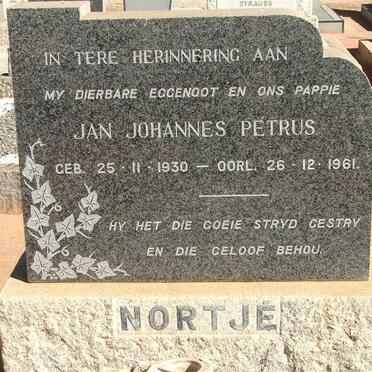 NORTJÉ Jan Johannes Petrus 1930-1961