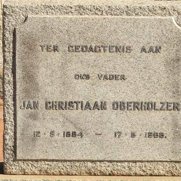 OBERHOLZER Jan Christiaan 1884-1966