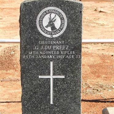 PREEZ G.J., du -1915