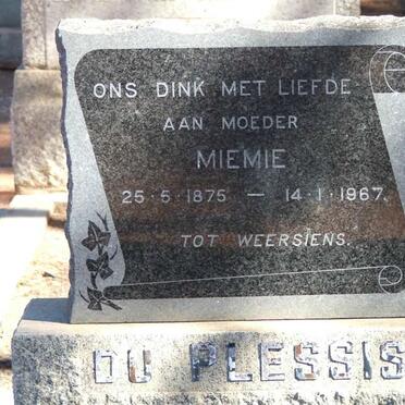 PLESSIS Miemie, du 1875-1967