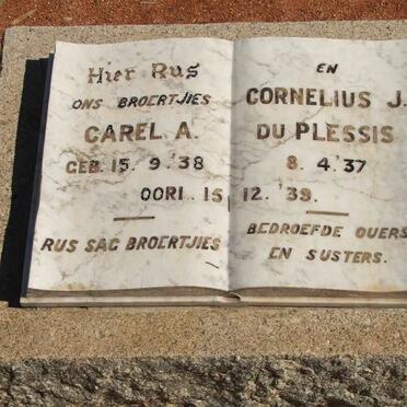 PLESSIS Carel A., du 1938-1939 :: PLESSIS Cornelius J., du 1937-1939
