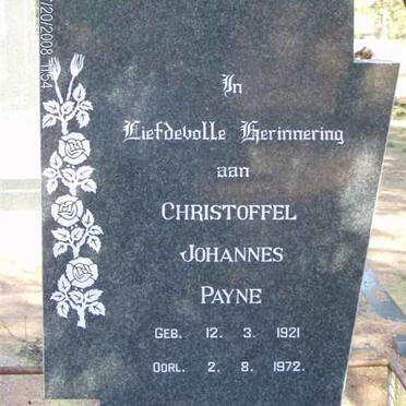 PAYNE Christoffel Johannes 1921-1972