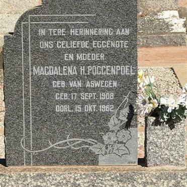 POGGENPOEL Magdalena H. nee VAN ASWEGEN 1908-1962