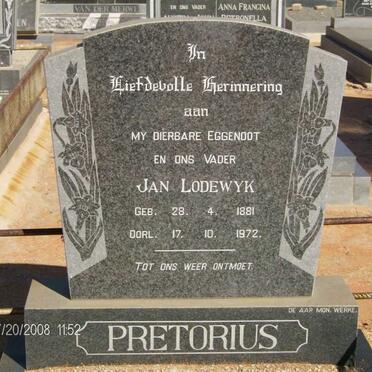 PRETORIUS Jan Lodewyk 1881-1972