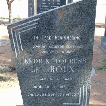ROUX Hendrik Lourens, le 1889-1970