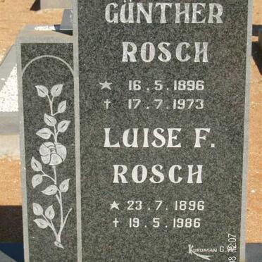 ROSCH Günther 1896-1973 &amp; Luise F. 1896-1986