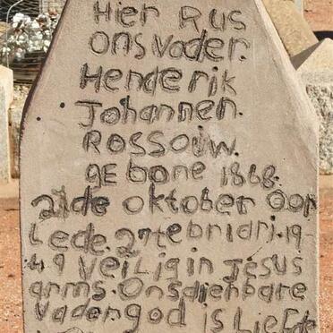 ROSSOUW Hendrik Johannen 1868-1949