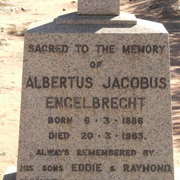 ENGELBRECHT Albertus Jacobus 1886-1963