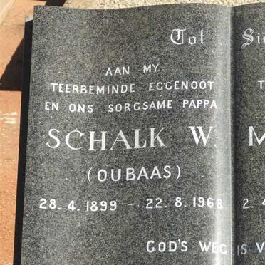 SCHULTZ Schalk W. 1899-1968