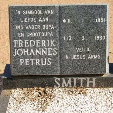 SMITH Frederik Johannes Petrus 1891-1960