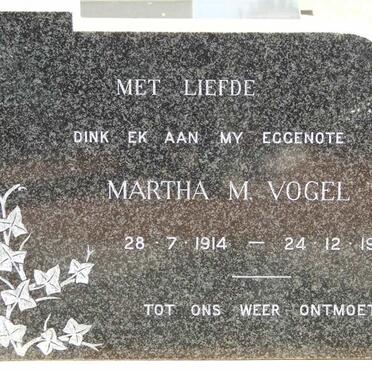 VOGEL Martha M. 1914-1965