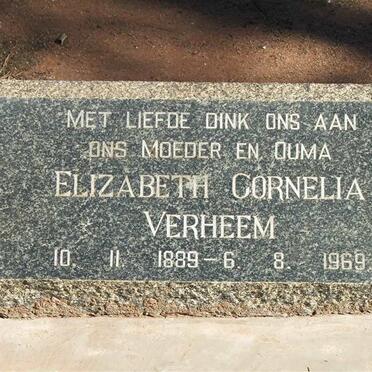 VERHEEM Elizabeth Cornelia 1889-1969
